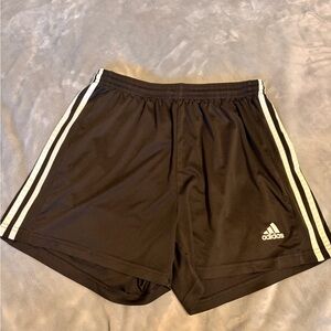 adidas Originals Men's Black Shorts with White Accents